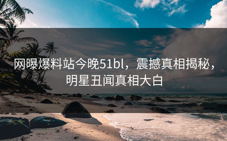 网曝爆料站今晚51bl，震撼真相揭秘，明星丑闻真相大白