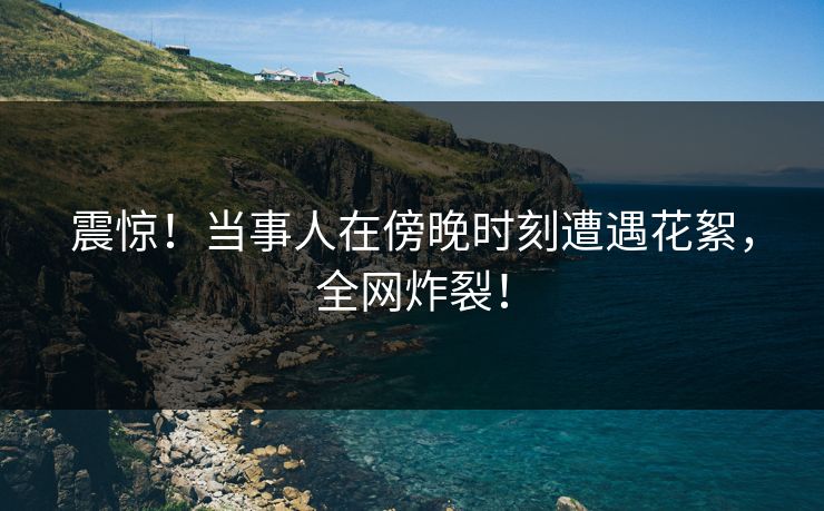 震惊！当事人在傍晚时刻遭遇花絮，全网炸裂！