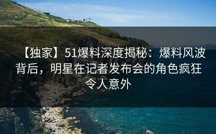 【独家】51爆料深度揭秘：爆料风波背后，明星在记者发布会的角色疯狂令人意外
